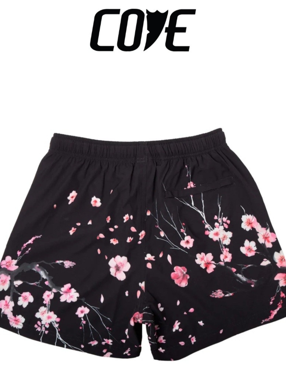 Cove Men’s Black Cherry Blossom Print Shorts